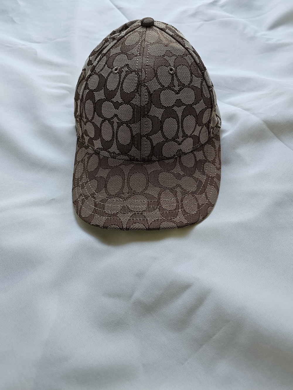 Coach Men’s Logo Jacquard Baseball Cap in Brown/Tan